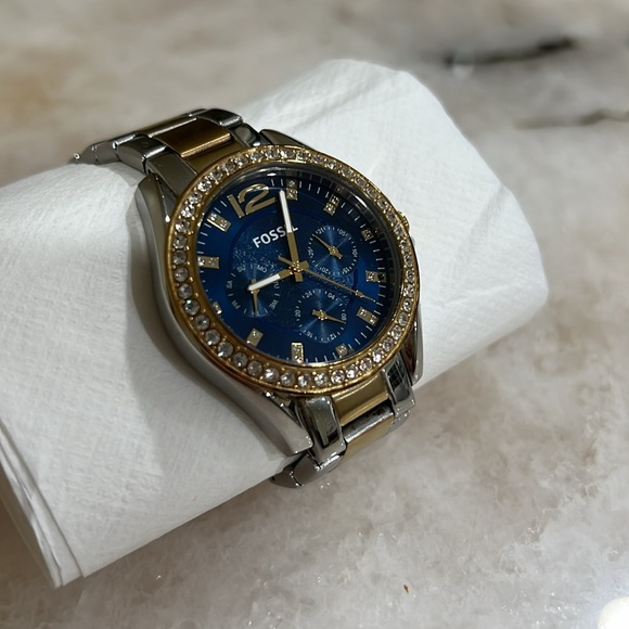 Fossil  Riley Quartz Stainless - Picture 2 of 4